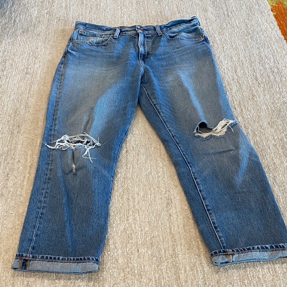 Size 29 JCrew Distressed Slouchy Boyfriend Jeans